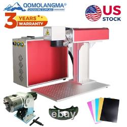 60W MOPA Fiber Laser Marking Machine for Metal Color Marking, with Rotation Axis