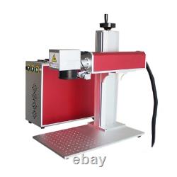 60W MOPA Fiber Laser Marking Machine for Metal Color Marking, with Rotation Axis