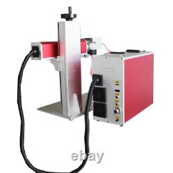 60W MOPA Fiber Laser Marking Machine for Metal Color Marking, with Rotation Axis
