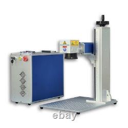 60W MOPA JPT M7 Fiber Laser Engraver Laser Marking Machine with 80mm Rotary