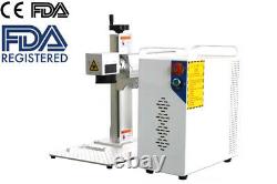 60W MOPA JPT M7 Fiber Laser Marking Machine Laser Engraver with 80mm Rotary Axis
