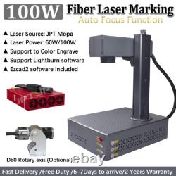 60With100With200W JPT M7 Mopa Fiber Laser Engraver Machine Color Marking Auto Focus