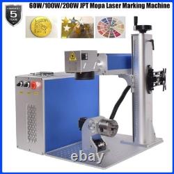 60With100With200W JPT M7 Mopa Fiber Laser Marking Machine&Rotary axis For Gold Metal