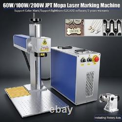 60With100With200W JPT Mopa Fiber Laser Marking Machine Laser Engraver For Gold Metal