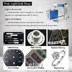 7.9X7.9 30W Fiber Laser Marking Engraving Machine Raycus with Rotary Axis
