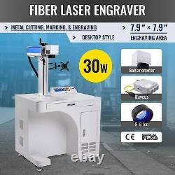 7.9x 7.9 30W Desktop Fiber Laser Marking F/ Metal Laser Marker Engraver Raycus
