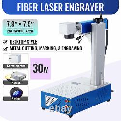 7.9x 7.9 30W Fiber Laser Marking Metal Marker Engraver Desktop Manual Focus