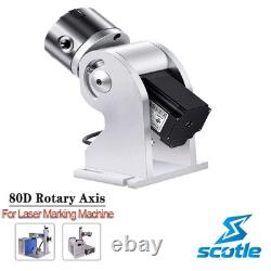 80D Rotary Axis 3 Jaw Rotary Accessory For Fiber Laser Engraver Marking Machine