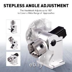 80D Rotary Axis 3 Jaw Rotary Accessory For Fiber Laser Engraver Marking Machine