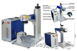 80W JPT Fiber Laser Engraver 175x175mm Marking for Ring/ID Card & 80mm Rotary