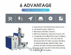 80W JPT Fiber Laser Engraver 175x175mm Marking for Ring/ID Card & 80mm Rotary