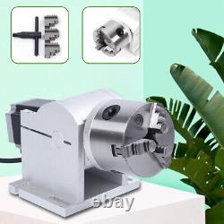 80mm Axis Rotary Shaft Fiber Laser Marking Engraving Machine Rotating Fixture