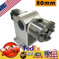80mm Chuck Laser Rotation Axis Rotary Attachment for Fiber Laser Marking Machine