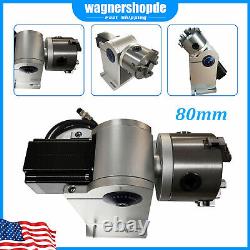80mm Laser Axis Chuck Rotary Shaft Attachment For Fiber Laser Marking Machine