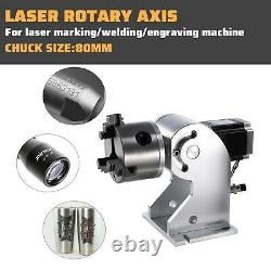 80mm Laser Rotaion Axis F/ Fiber Laser Marking machine Engraving Rotary shaft 80