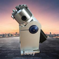80mm Laser Rotation Axis Rotary Chuck for Fiber Laser Marking Machine, + Driver