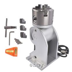 80mm Lathe Rotary Chuck For Fiber Laser Metal Carving Engraving Marking Machine