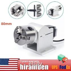 80mm Rotary Shaft Axis Attachment Tool For Fiber Laser Marking Engraving Machine