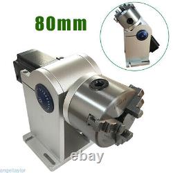 80mm Rotation Axis Fiber Laser Marking Machine Rotary Chuck Rotary Shaft Driver