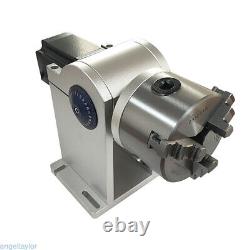 80mm Rotation Axis Fiber Laser Marking Machine Rotary Chuck Rotary Shaft Driver