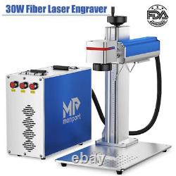 8x8in 30W Fiber Laser Engraver Marking Etching Machine Metal Brass Steel Monport