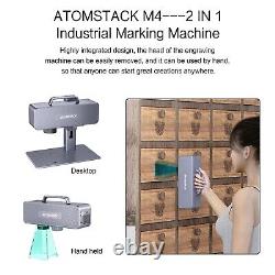 ATOMSTACK M4 20W Fiber Laser Marking Machine Engraving Engraver Metal 70x70mm