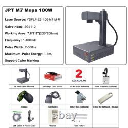 Auto Focus 100W JPT M7 Mopa Fiber Laser Engraver Machine Color Marking & Rotary