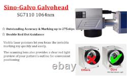 Auto Focus 100W JPT M7 Mopa Fiber Laser Engraver Machine Color Marking & Rotary