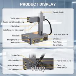 Auto Focus 60W JPT M7 Mopa Fiber Laser Marking/Engraving Machine 200200mm Lens