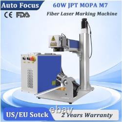 Auto Focus 60W JPT Mopa M7 Fiber Laser Marking Machine Metal Engraver 200200mm