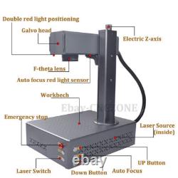 Auto Focus JPT Mopa Fiber Laser Mark Engraver 60W 100W Laser Marking Rotary axis