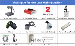 Auto Focus JPT Mopa Fiber Laser Mark Engraver 60W 100W Laser Marking Rotary axis Auto Focus JPT Mopa Fiber Laser Mark Engraver 60W 100W Laser Marking Rotary axis