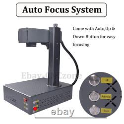 Auto Focus JPT Mopa Fiber Laser Mark Engraver 60W 100W Laser Marking Rotary axis