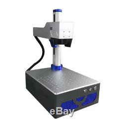 Auto focus 30W Raycus Fiber Laser Marking Machine with DHL and chuck rotary