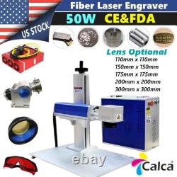 CALCA 50W JPT Fiber Laser Marking Engraving Machine Rotary Axis for Tumbler