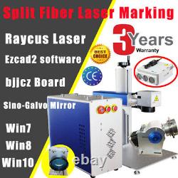 CALCA 50W Split Fiber Laser Marking Machine Laser Engraving Raycus Rotation Axis