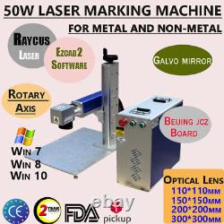 CALCA 50W Split JPT Fiber Laser Marking Engraving Machine, Rotary Axis FDA CE