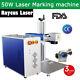 Calca 50w Split Raycus Fiber Laser Marking Machine Laser Engraving Rotary Axis