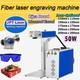 Calca Fda 50w Jpt Fiber Laser Marking Engraving Engraver Machine + Rotary Axis