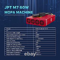 Cloudray 60W JPT M7 MOPA Fiber Laser Marking Machine with D80 Rotary