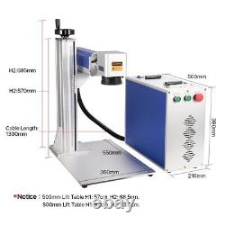 Cloudray 60W JPT M7 MOPA Fiber Laser Marking Machine with D80 Rotary