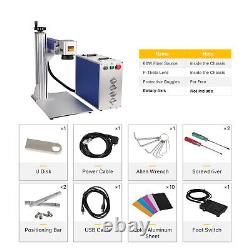 Cloudray 60W JPT MOPA M7 Fiber Laser Marking Machine with 300300mm D80 Rotary