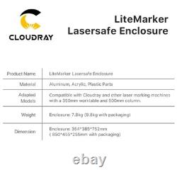 Cloudray Laser Protective Cover For Fiber Marking Machine Safety Enclosure 19.7