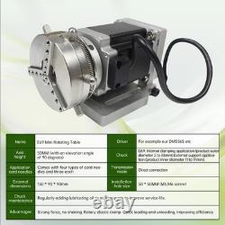 D69A Mini Rotary Axis with 83mm Chuck for Fiber Laser Marking Machine Engraver