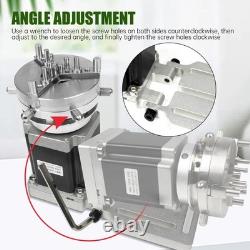 D69 Mini Rotary Axis with 83mm Chuck for Laser Marking Machine, Fiber Laser En