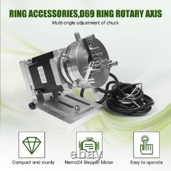 D69 Mini Rotary Axis with 83mm Chuck for Laser Marking Machine, Fiber Laser En