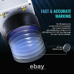 Desktop 30W Fiber Laser Metal Marking Machine 8x8 Inch Bed & 100,000hr Source