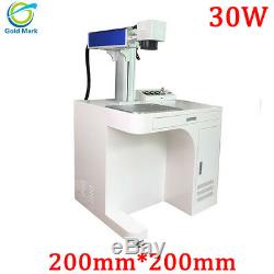 Desktop Fiber Laser Marking Machine 30W 200x200mm Metal Engraving