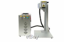 Detached 20W Fiber laser marking machine metal / Non-Metal+Rotary axis 150x150mm