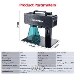 ENJOYWOOD Laser Engraver Desktop Handheld 2 in 1 Engraving Machine Fiber Marking